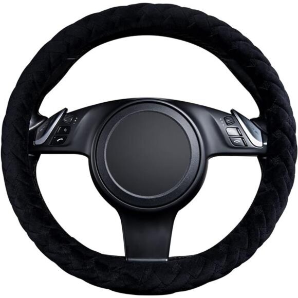 car Steering Wheel Cover Soft Velvet Warm Universal Size 15 inches SUV Truck - Picture 6 of 8